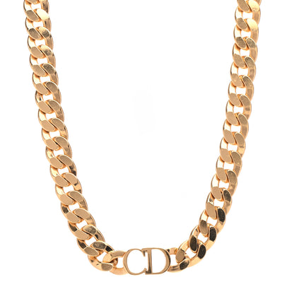 Christian Dior Metal Danseuse Etoile Chain Choker Necklace Gold 1 of 5