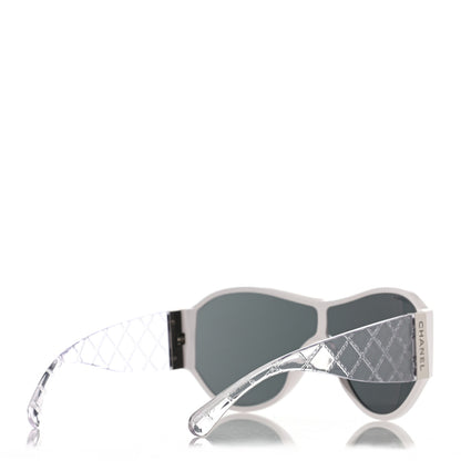 Chanel Acetate Quilted CC Sunglasses 5426 White 4 of 7