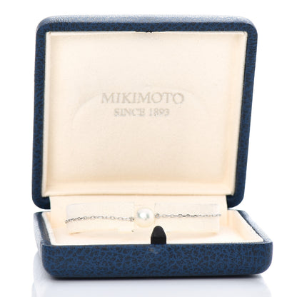 Mikimoto 18K White Gold Akoya Pearl 8-8.5mm Single Station Bracelet 5 of 5