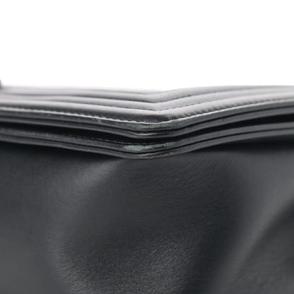 Chanel Calfskin Horizontal Quilted New Medium Boy Flap Black 9 of 15