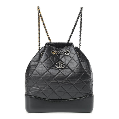Chanel Aged Calfskin Quilted Small Gabrielle Backpack Black 1 of 9