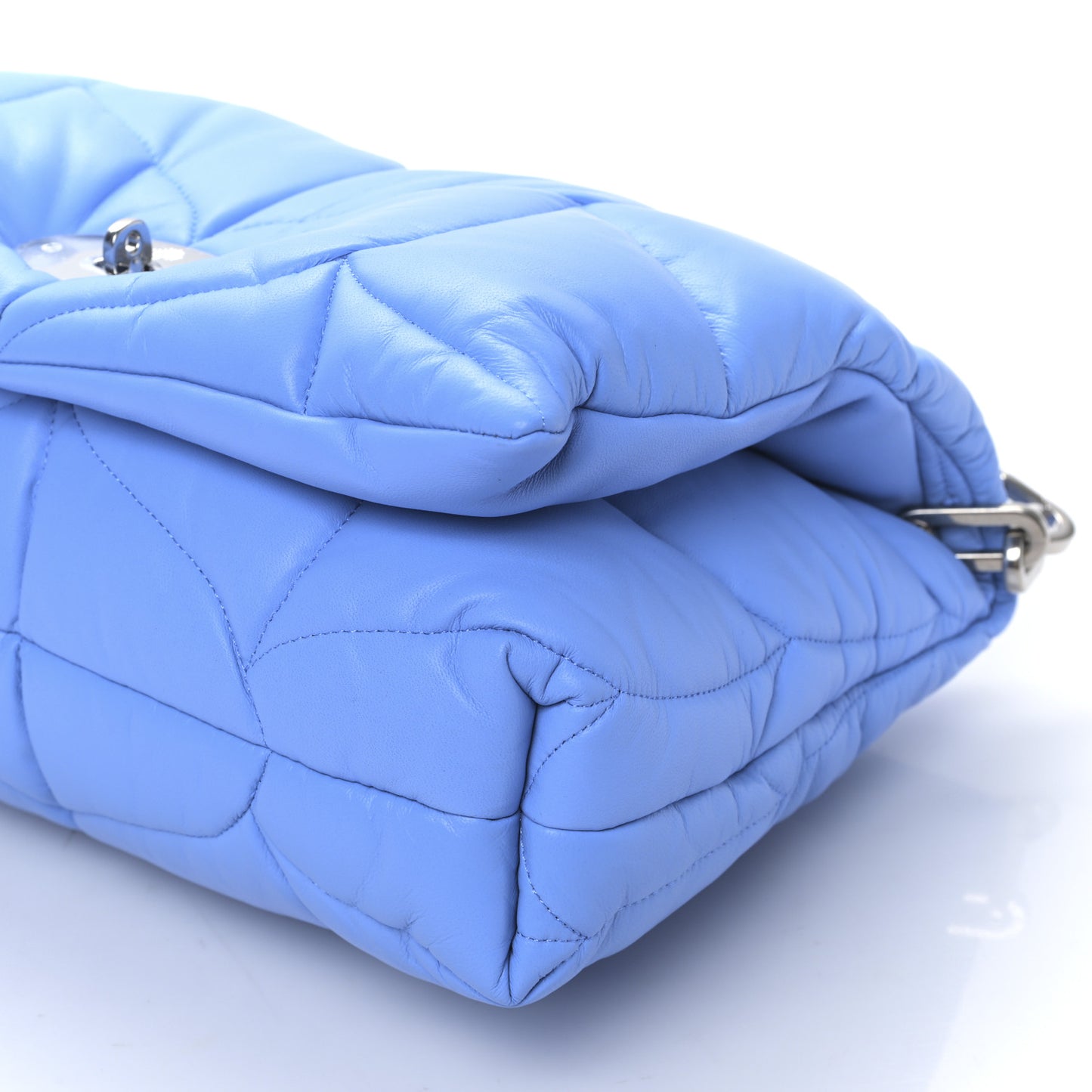 Nappa Pillow Quilted Softie Bag Cornflower Blue