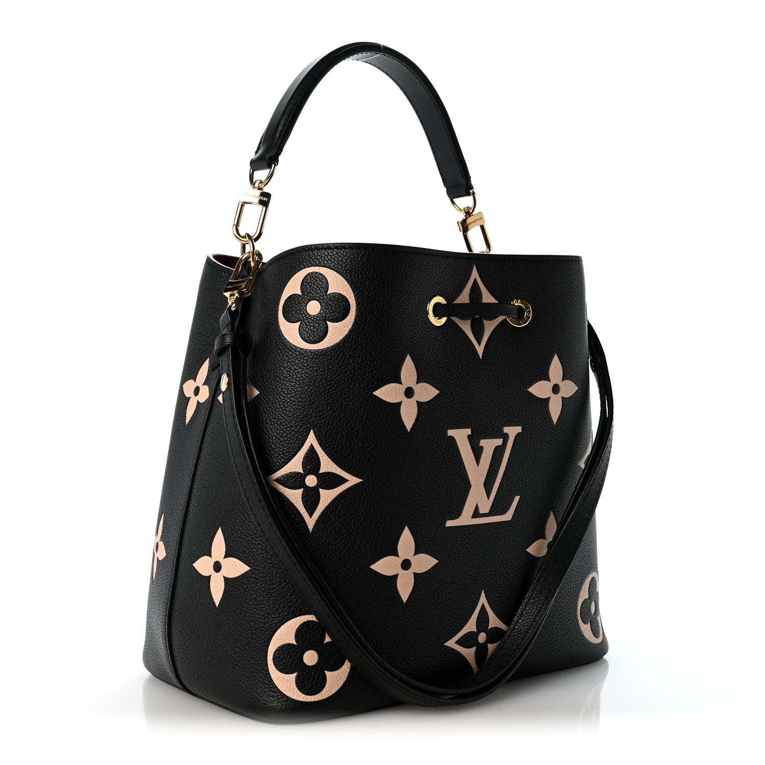Louis Vuitton Empreinte Monogram Giant Neonoe MM Black Beige 3 of 12