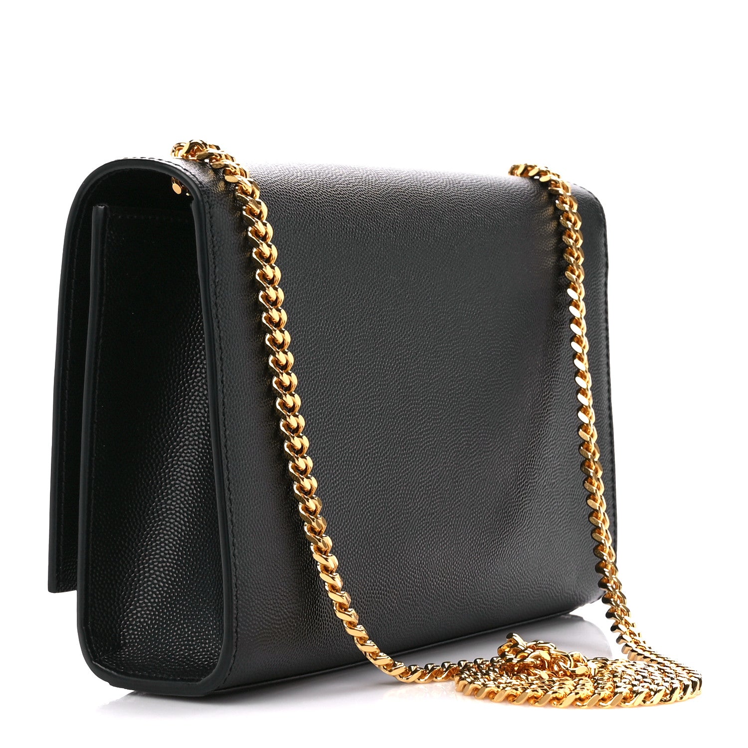 Saint Laurent Grain De Poudre Medium Classic Monogram Kate Satchel Black 3 of 11
