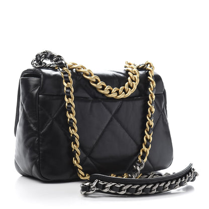 Chanel Goatskin Quilted Medium 19 Flap Black 3 of 11