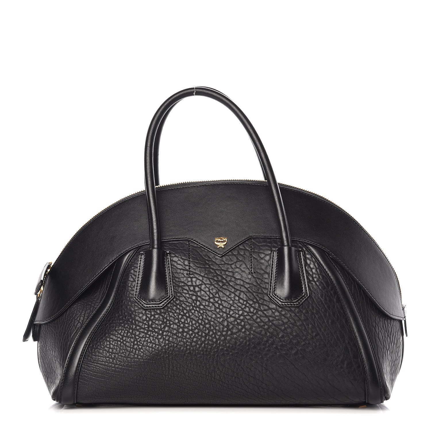 MCM Calfskin Lambskin Marion Bowler Bag Black 1 of 16