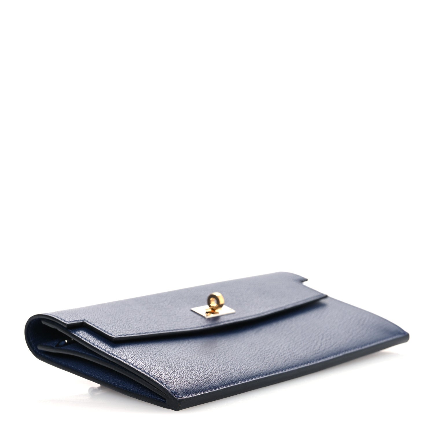 Hermes Chevre Chamkila Kelly Pocket Long Wallet Bleu Indigo 4 of 9
