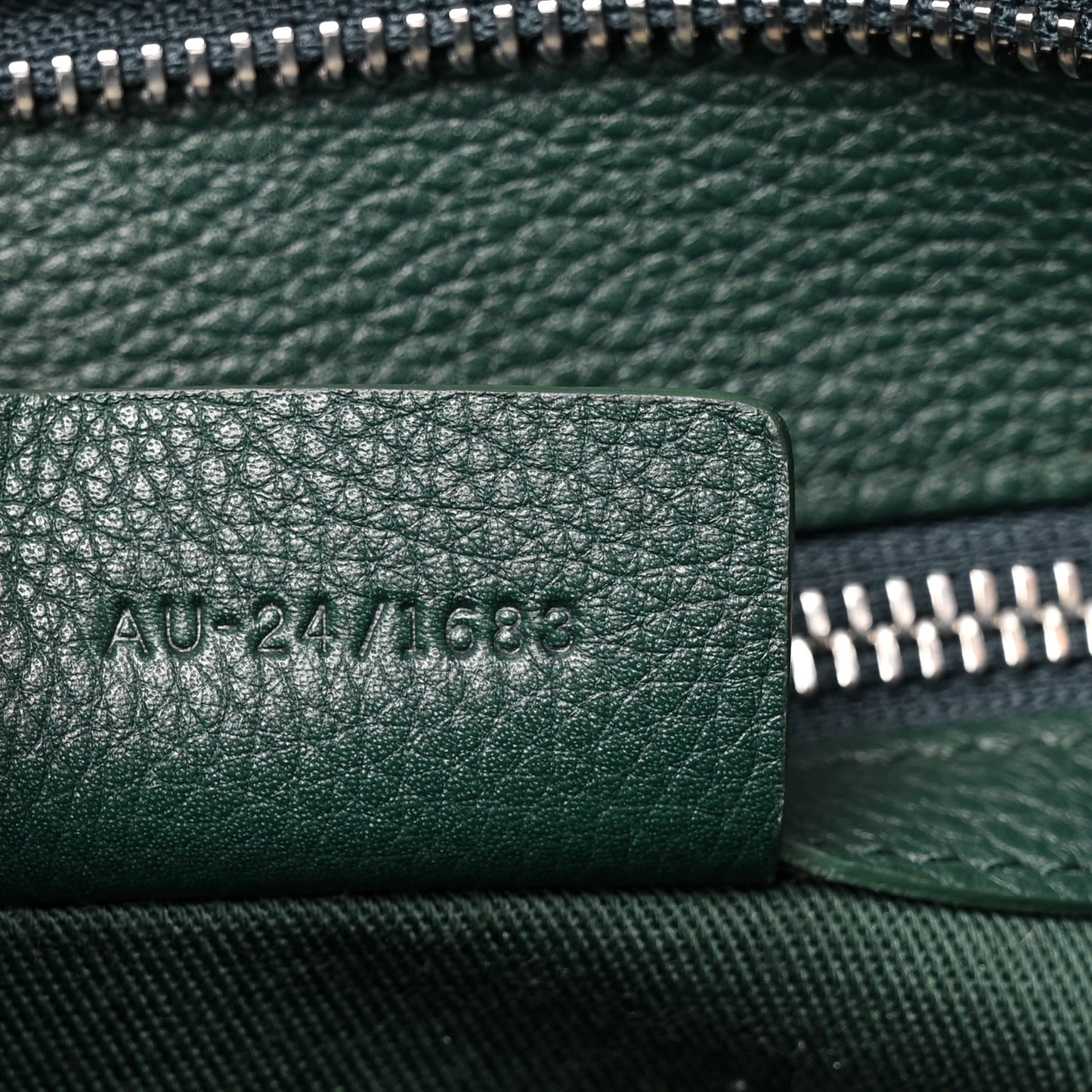 Calfskin Mens Hug Briefcase Moss Green
