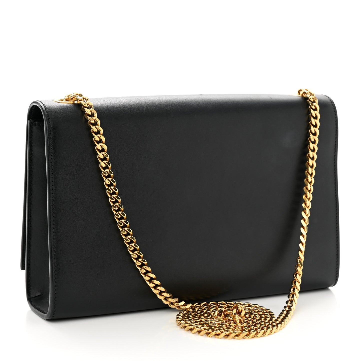 Smooth Calfskin Medium Classic Monogram Kate Tassel Satchel Black
