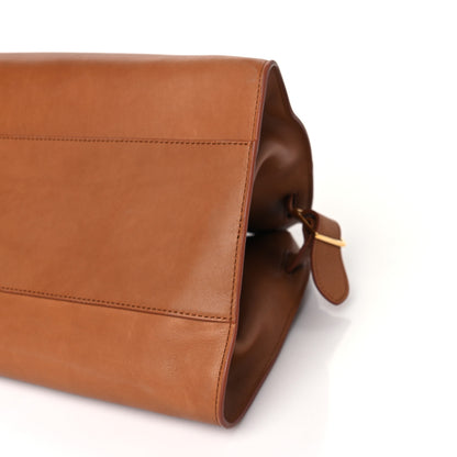 The Row Polished Saddle Calfskin Margaux EW Clutch Brandy 9 of 9
