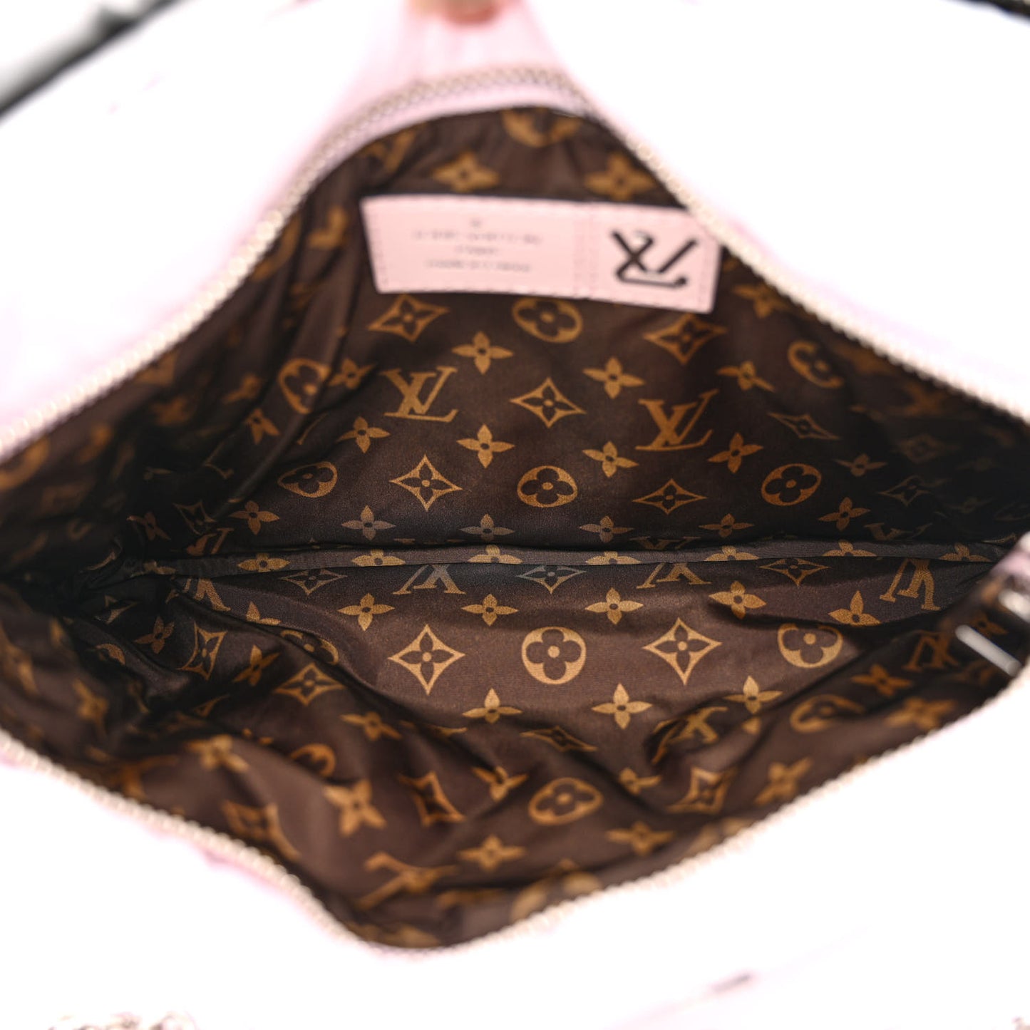 Econyl Monogram Pillow Maxi Multi Pochette Accessories Silver Pale Pink