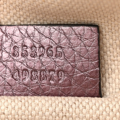 Gucci Metallic Pebbled Calfskin Mini Soho Chain Bag Purple 7 of 11