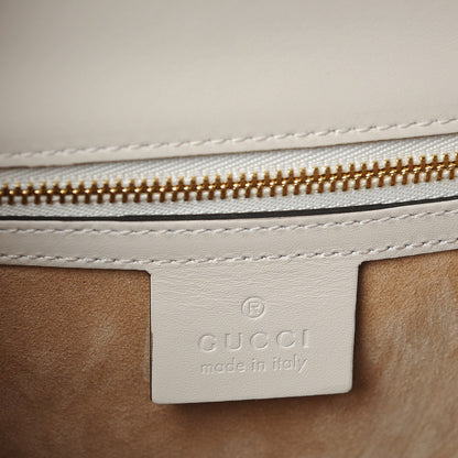 Gucci Calfskin Small Sylvie Shoulder Bag White 8 of 9