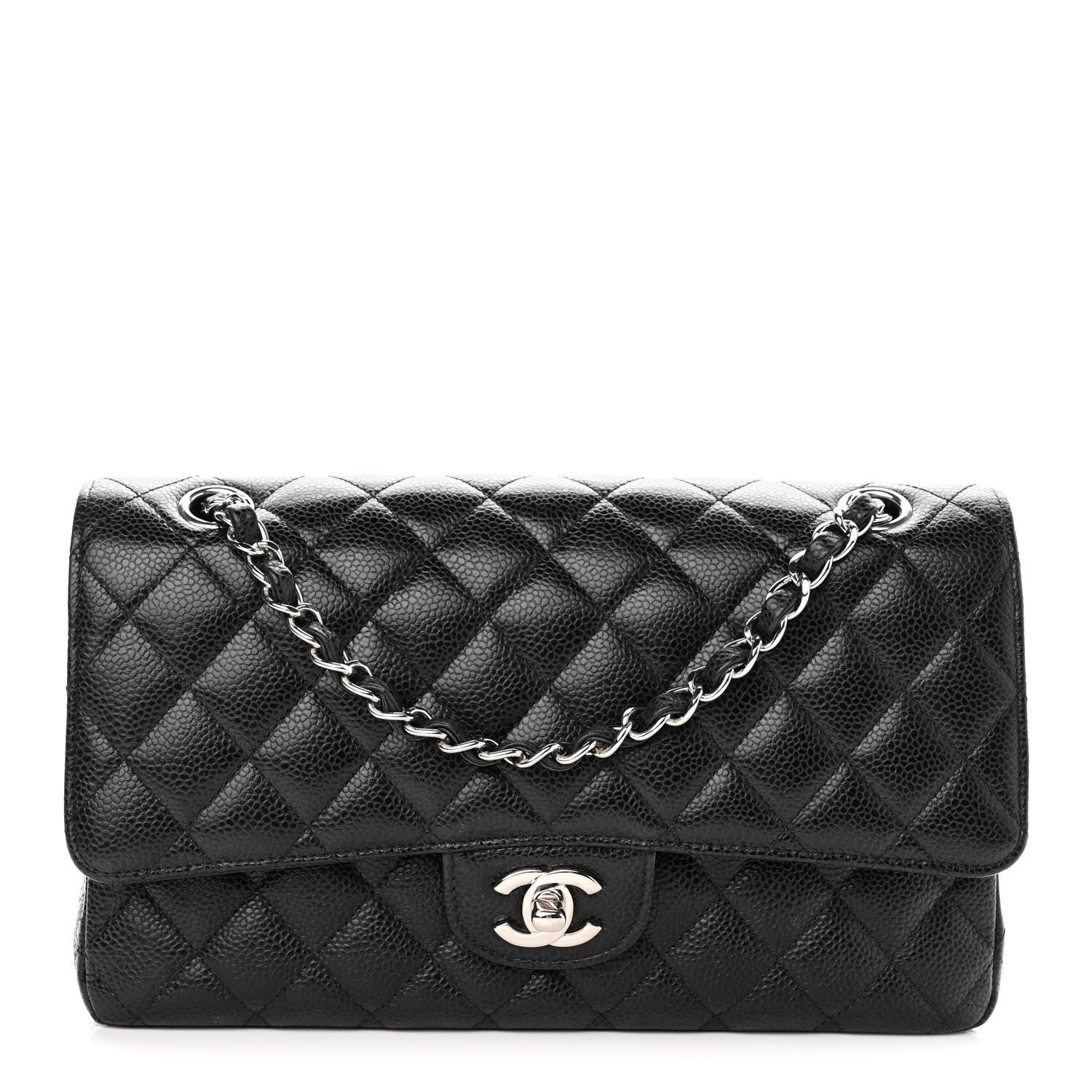 Chanel Caviar Quilted Medium Double Flap Black 1 of 12
