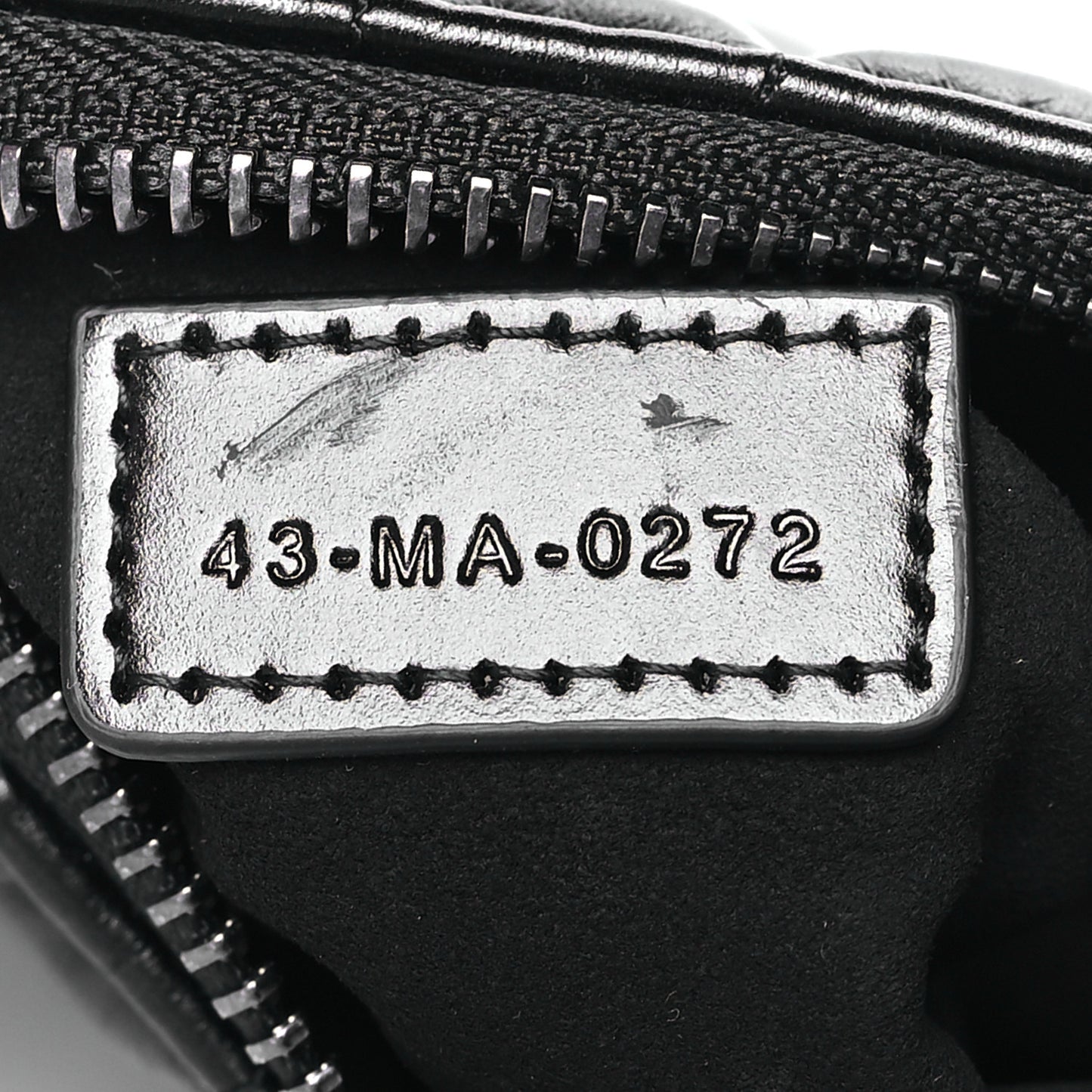 Calfskin Macrocannage Mini Dior Caro Tulip Bag Black