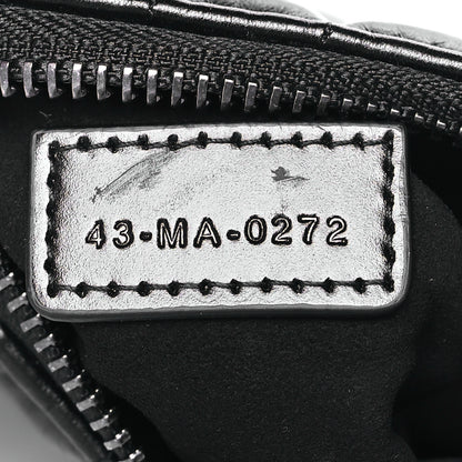 Christian Dior Calfskin Macrocannage Mini Dior Caro Tulip Bag Black 7 of 9