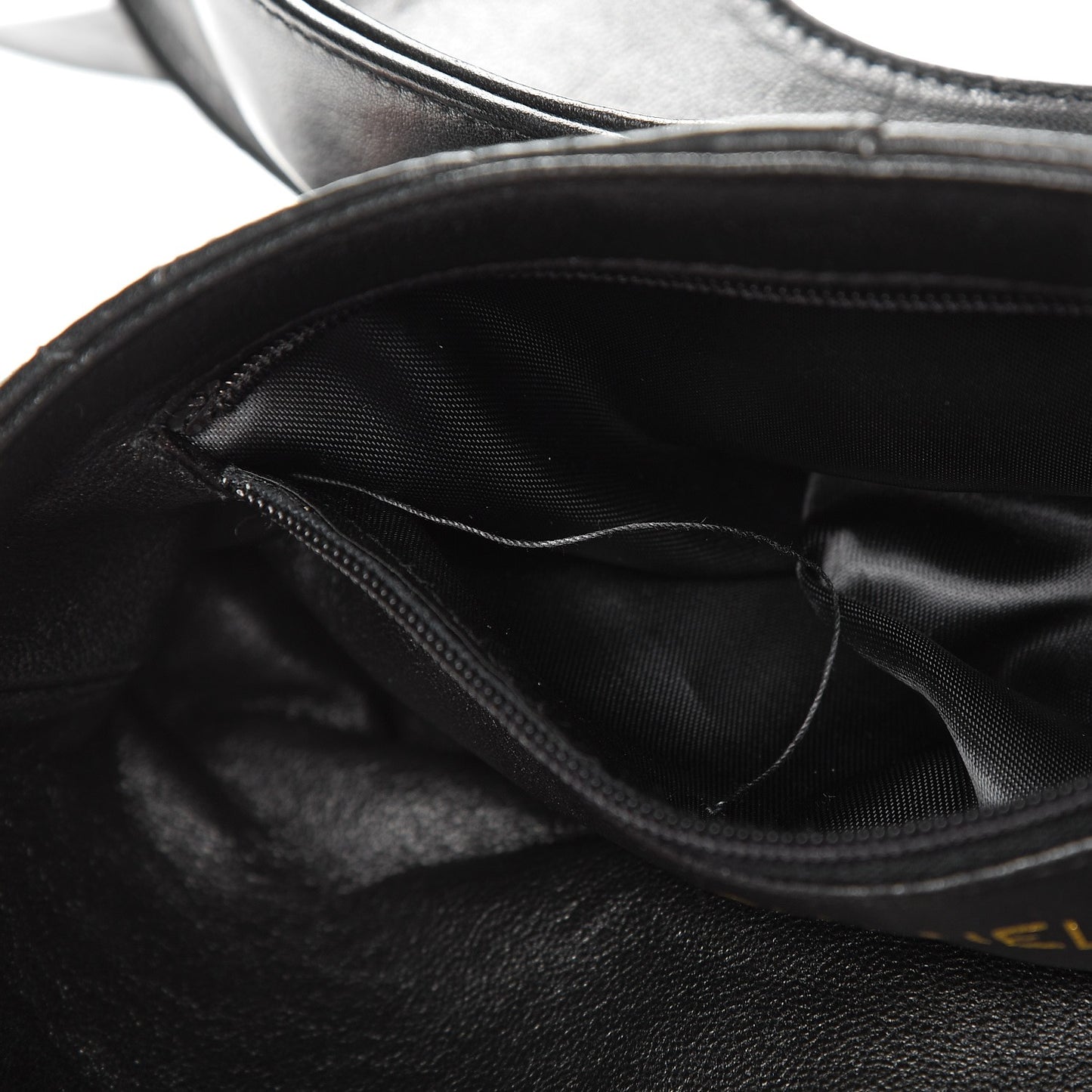 Lambskin Quilted Tassel Shoulder Bag Black