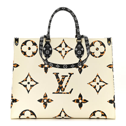 Louis Vuitton Monogram Giant Jungle Onthego GM Ivory 1 of 10