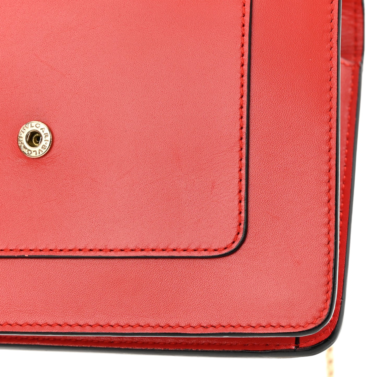Calfskin Serpenti Forever Mini Flap Clutch Red