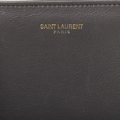 Saint Laurent Calfskin Small Monogram Cabas Grey 10 of 12