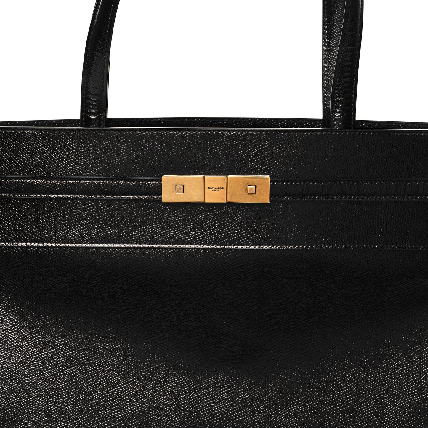 Calfskin Medium Manhattan Shopper Tote Black