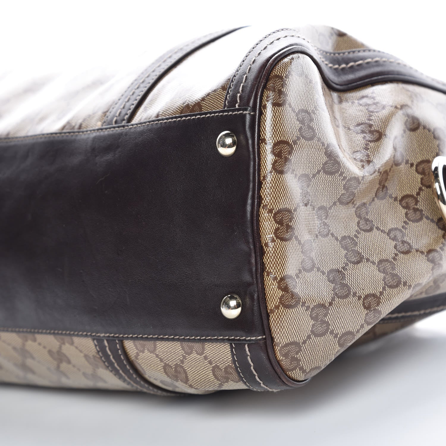 Gucci Crystal Monogram Large Duchessa Boston Dark Brown 10 of 10