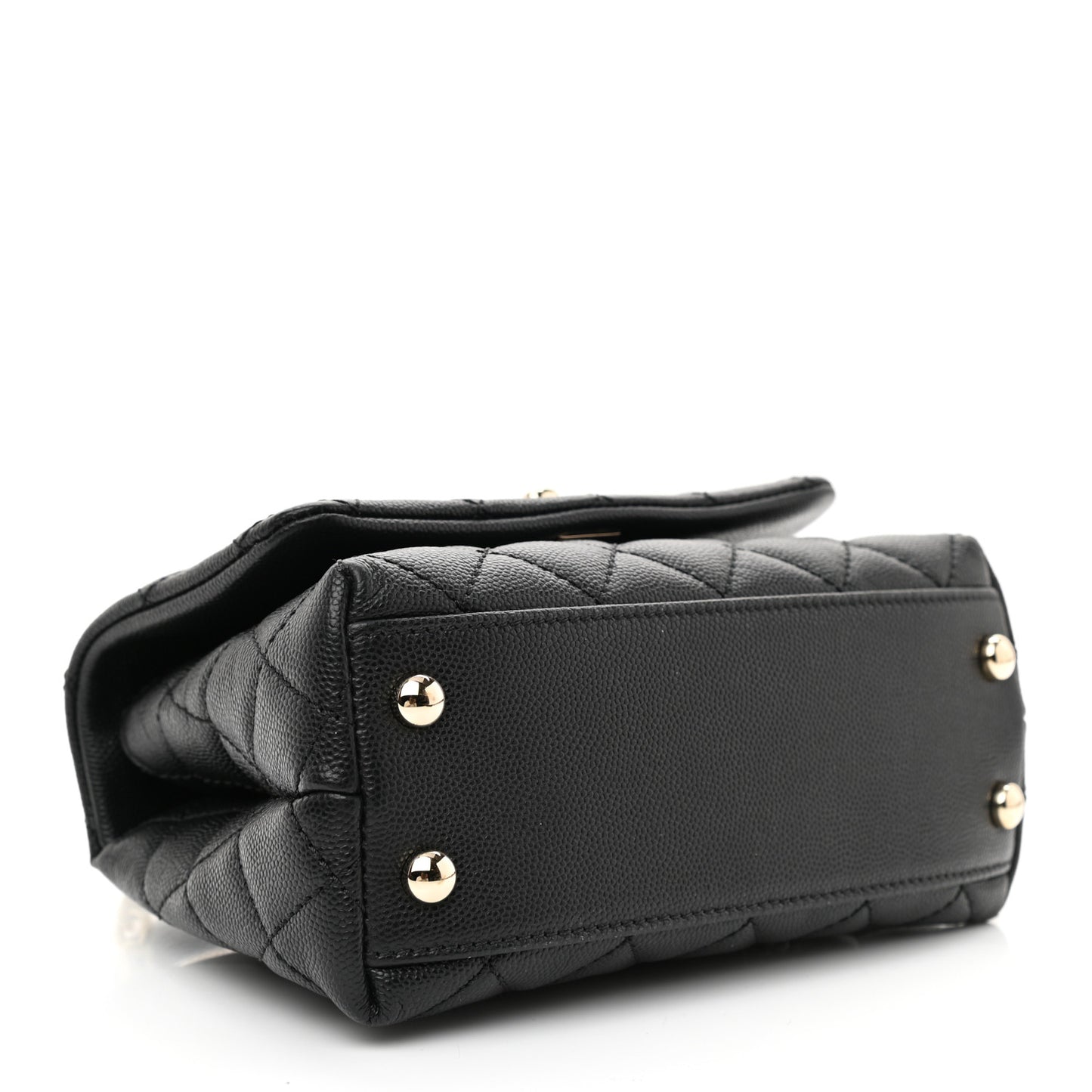 Caviar Quilted Extra Mini Coco Handle Flap Black