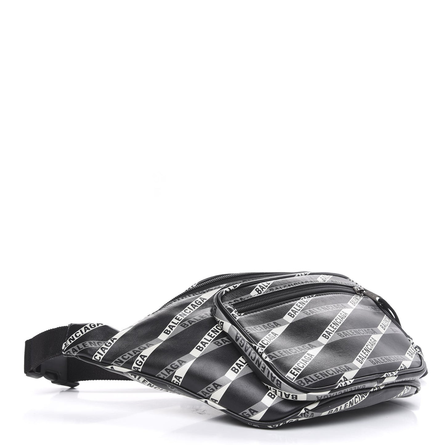 Smooth Calfskin Losange Monogram Explorer Belt Bag Black Grey