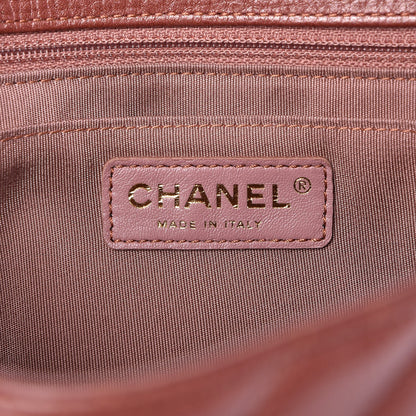 Chanel Metallic Calfskin Chevron Quilted Medium Statement Flap Brown 6 of 8