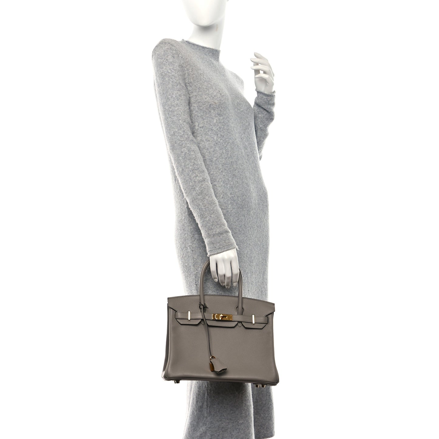 Taurillon Novillo Birkin 30 Gris Asphalte