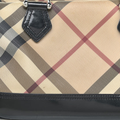 Burberry Supernova Check Patent Bowling Bag Black 12 of 27