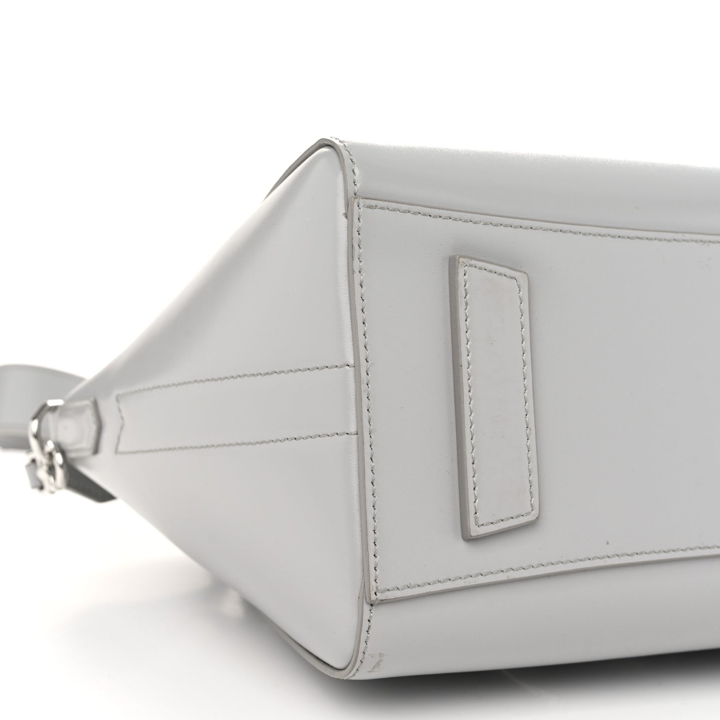 Box Calfskin Small Lock Antigona Shoulder Bag Cloud Grey