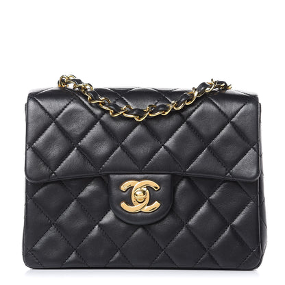Chanel Lambskin Quilted Mini Square Flap Black 1 of 12