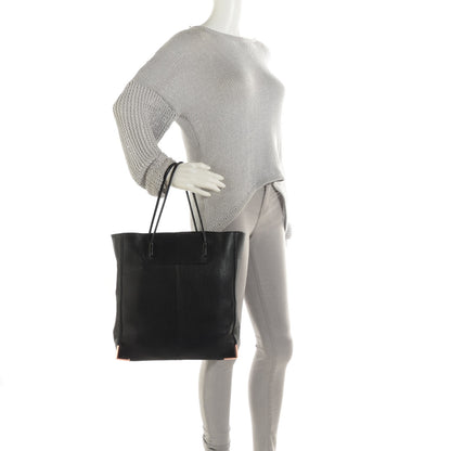 Alexander Wang Pebbled Calfskin Prisma Skeletal Tote Black Rose Gold Hardware 2 of 9