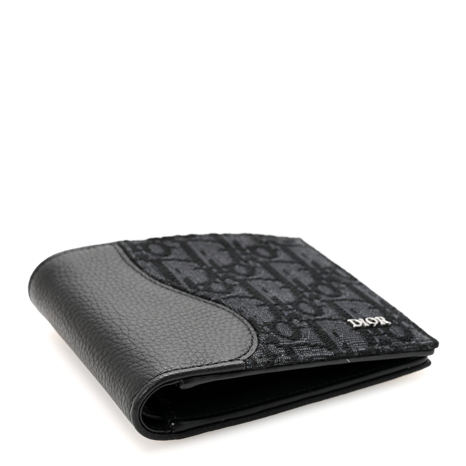 Christian Dior Oblique Calfskin Saddle Bifold Wallet Black 4 of 7