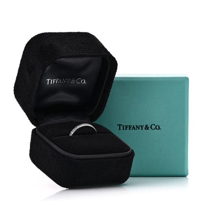Tiffany Platinum Diamond .25ctw Half Circle Wedding Band Ring 46 3.75 6 of 6