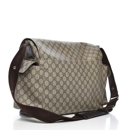 Gucci GG Plus Monogram Messenger Diaper Bag Dark Brown 3 of 12