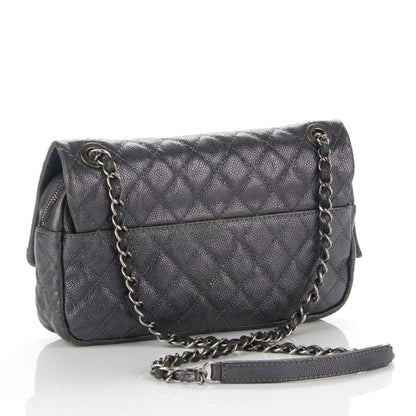 Chanel Iridescent Caviar Quilted Small Chic Flap Dark Silver 3 of 7
