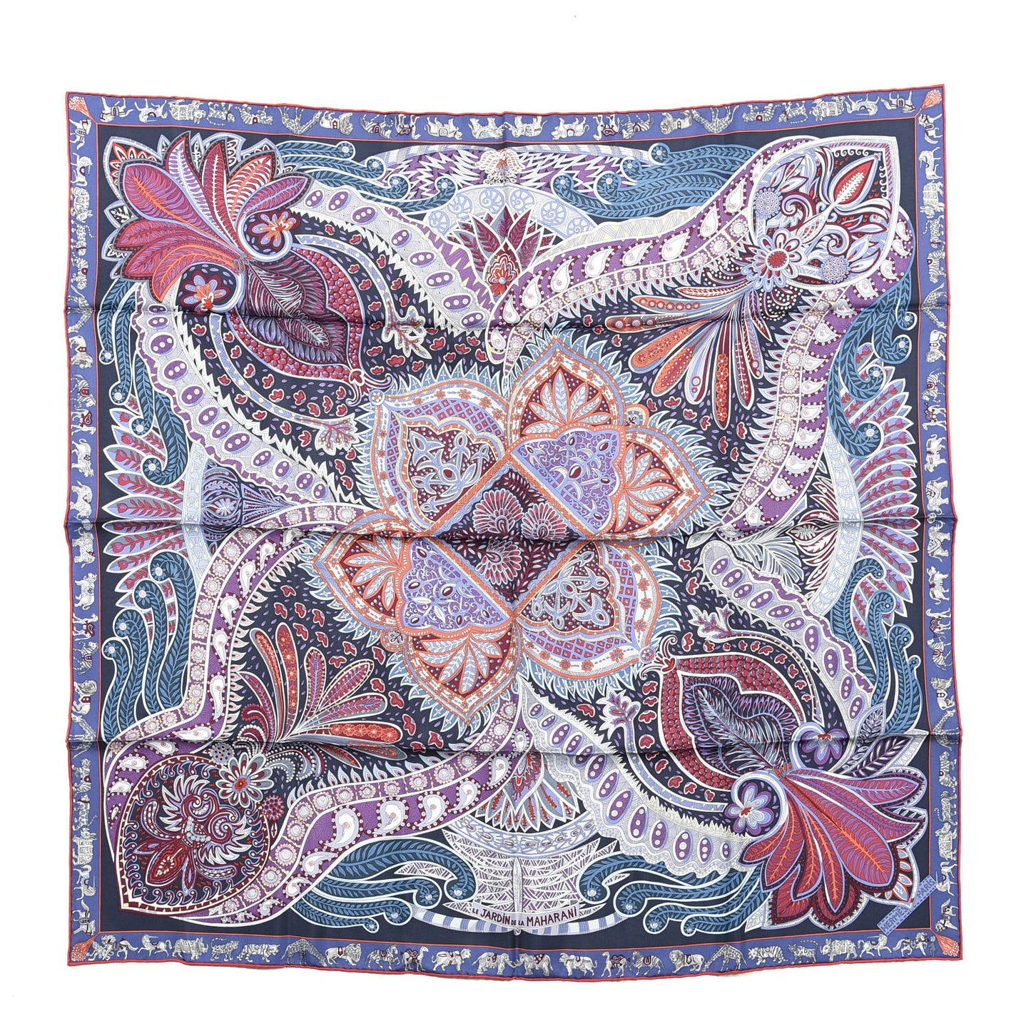 Silk Le Jardin De La Maharani Scarf 90