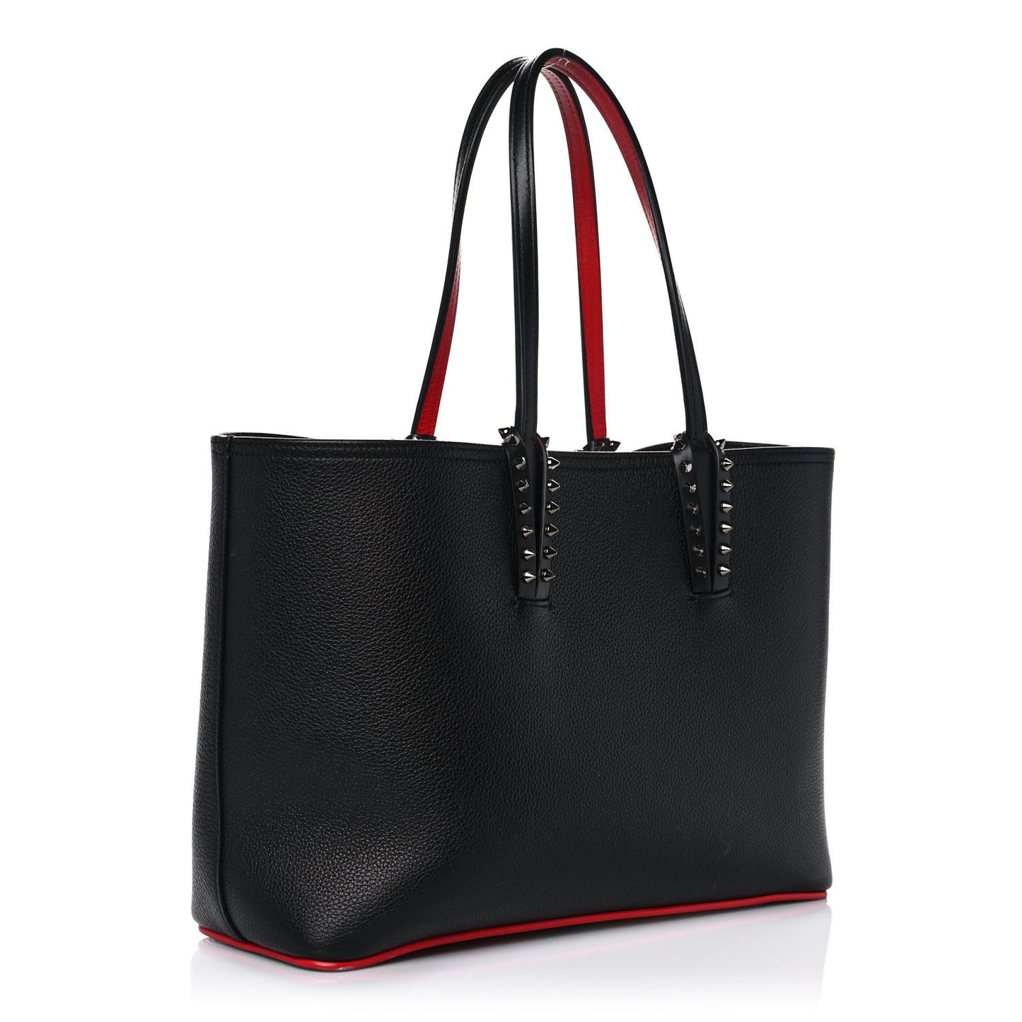Calfskin Spikes Small East West Cabata Tote Black
