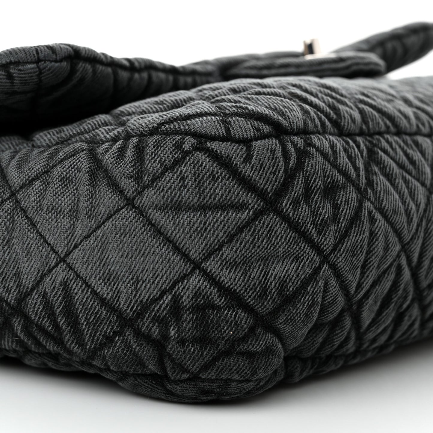 Denim Quilted Denimpression Flap Grey Black
