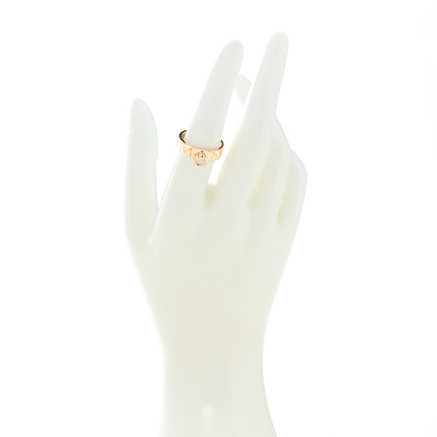 Hermes 18K Rose Gold PM Collier De Chien Ring 54 6.75 2 of 6