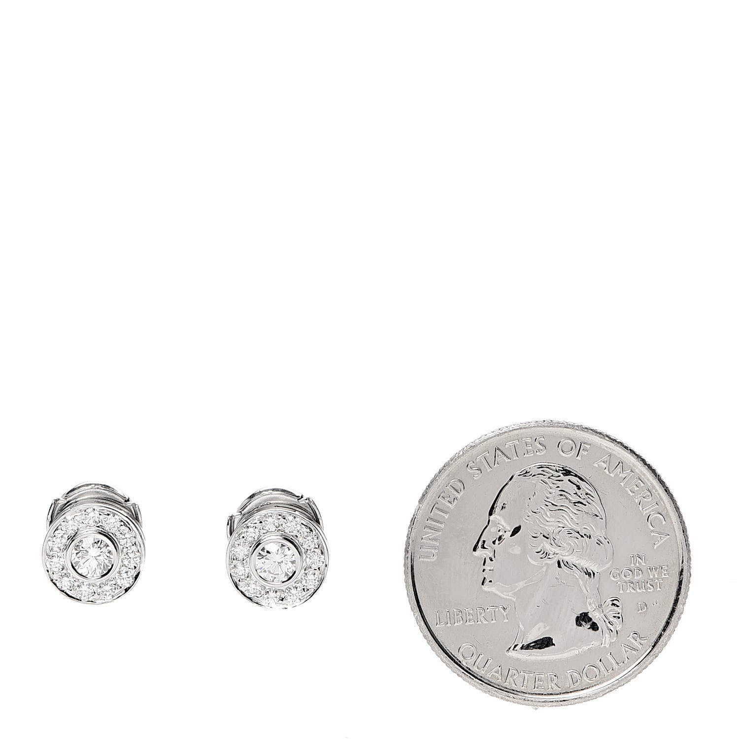 Tiffany Platinum Diamond .53ctw Large Circlet Earrings 2 of 5