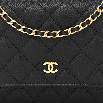 Chanel Caviar Quilted Wallet on Chain WOC Black 9 of 12