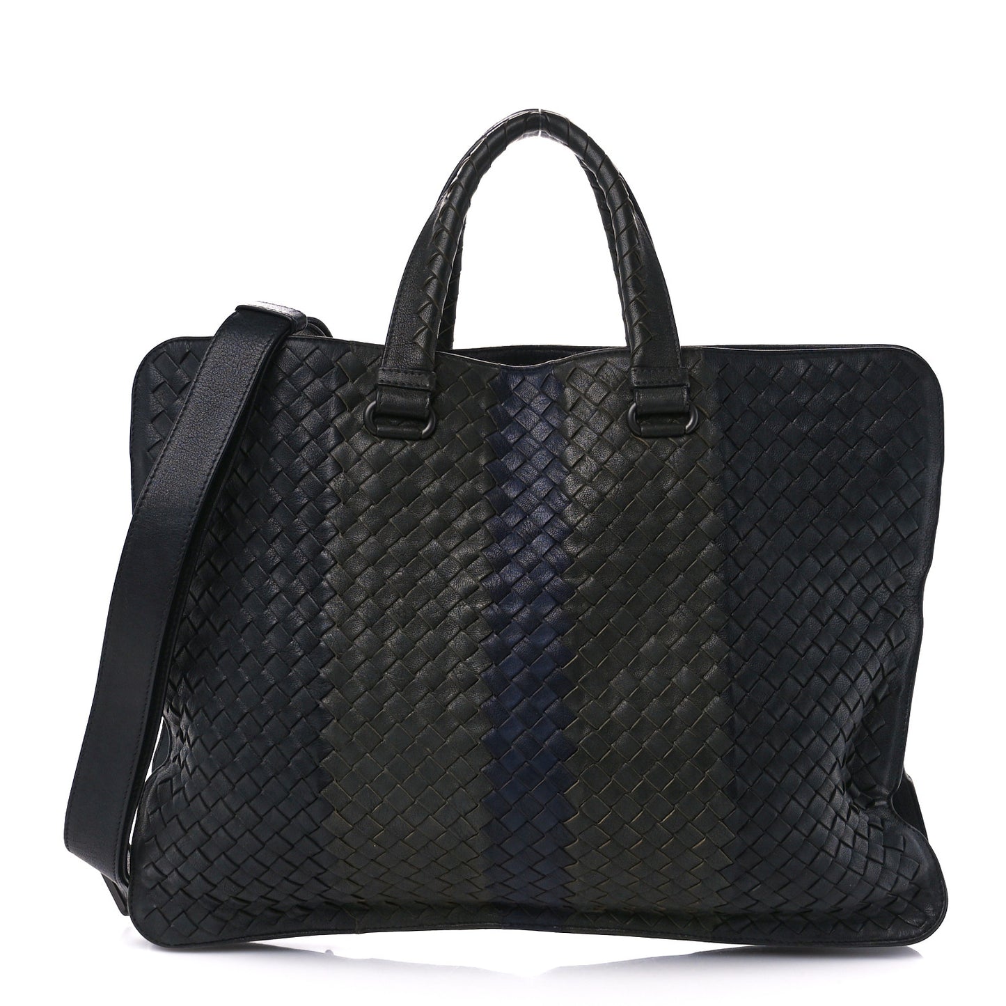Intrecciato Briefcase Blue Gray