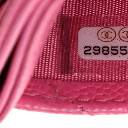 Chanel Caviar Quilted Card Holder Pink 8 of 8