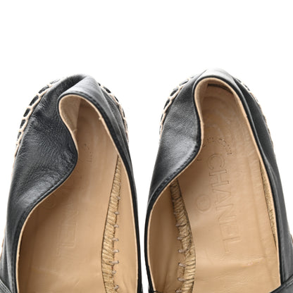 Chanel Lambskin CC Espadrilles 37 Black 12 of 12