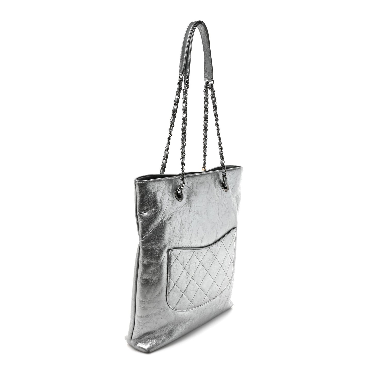 Calfskin Chain 20s Signe Tote Silver