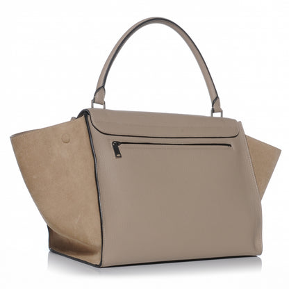 Celine Calfskin Suede Large Trapeze Dune 3 of 10