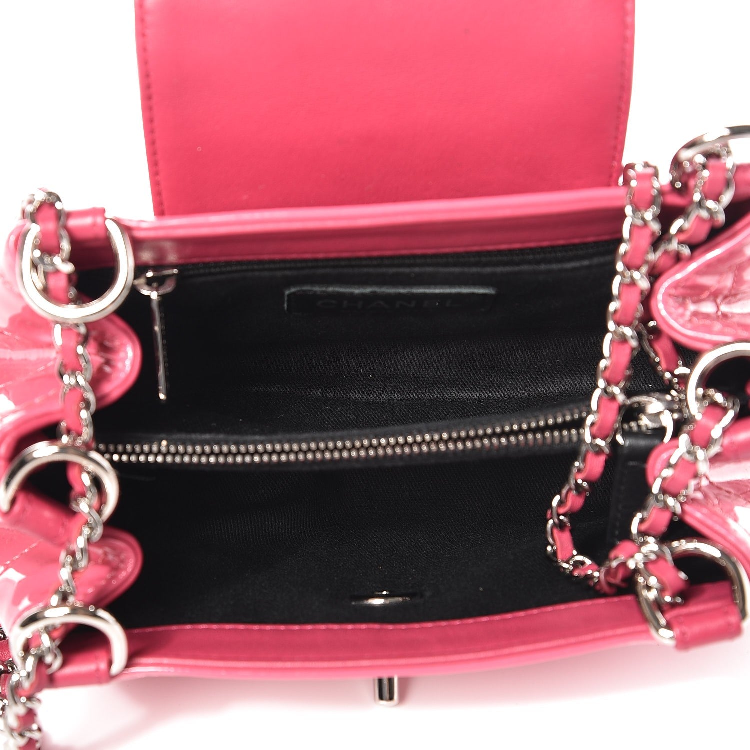 Chanel Patent Quilted Small Coco Shine Accordion Flap Pink 5 of 7
